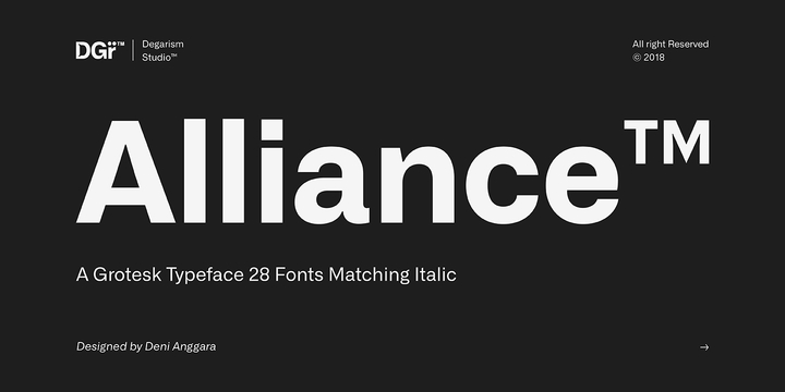 Przykład czcionki Alliance No 2 SemiBold Italic